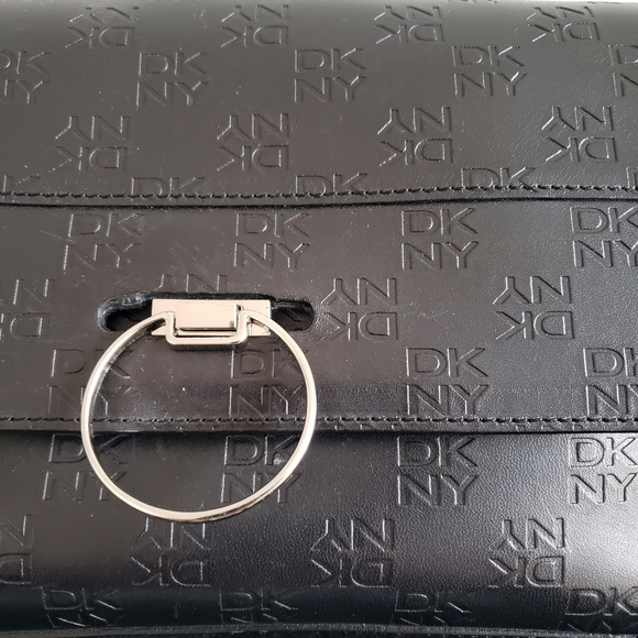 DKNY Black Leather Shoulder Bag - Picture 3 of 13